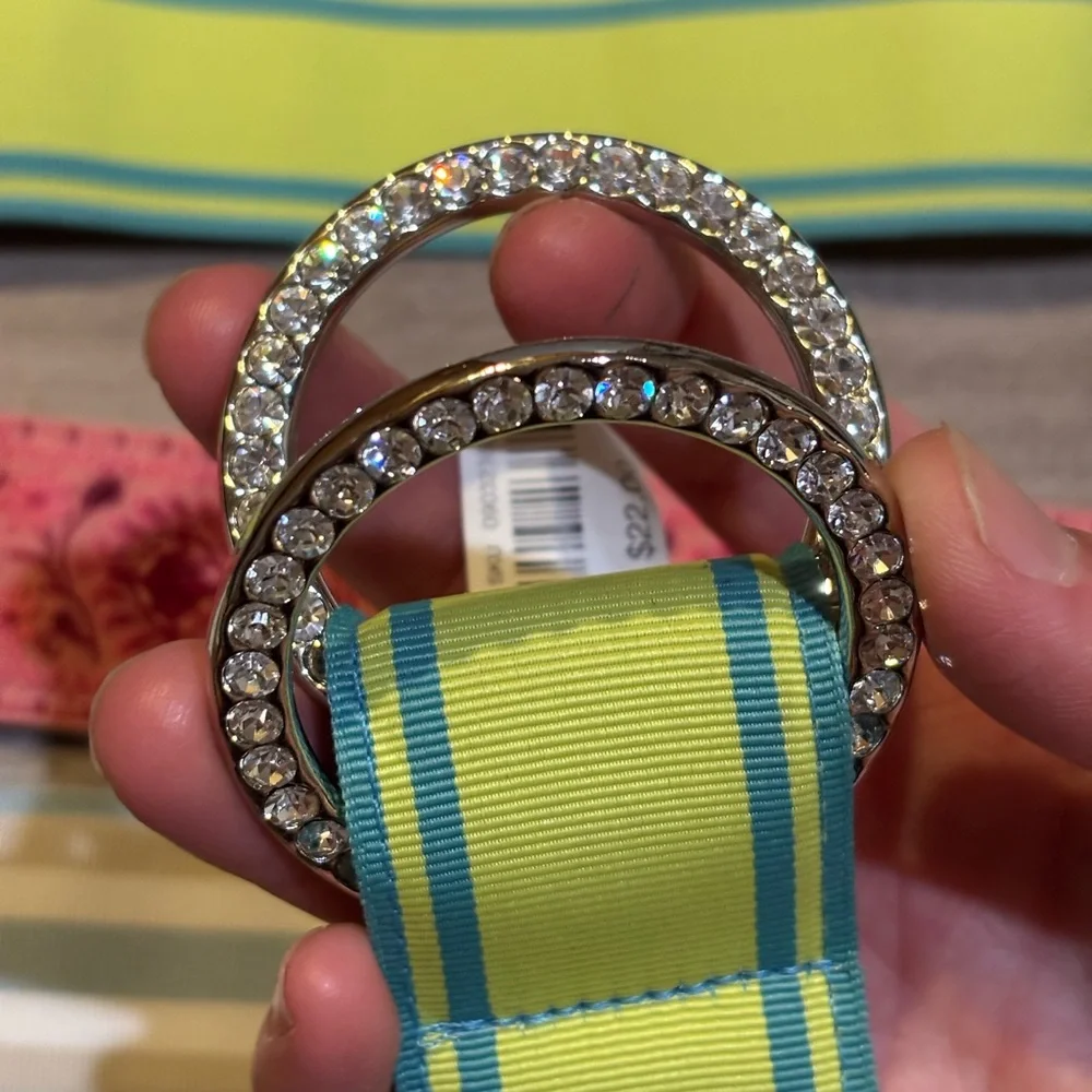 5 Authentic vintage Y2K double d ring ribbon belts bling preppy women’s